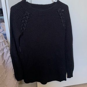 large black knit sweater